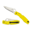 Spyderco Pacific Salt Yellow FRN Handle, H-1 Serrated Blade Fold Knife C91SYL
