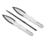 Spyderco SpyderThrowers Set of 3 Throwing Knives Plain Edge Fixed Blade Knives 10in, Black, Medium, TK01MD