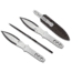 Spyderco SpyderThrowers Set of 3 Throwing Knives Plain Edge Fixed Blade Knives 9in, Black, Small, TK01SM