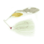 Stanley Jigs 1/2 oz. Vibra Wedge Extreme Hand Tied, Double Willow Blade, Gold/Nickel, Satin White, VWEX12-422DW