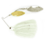 Stanley Jigs 3/8 oz. Vibra Wedge Extreme Hand Tied, Double Willow Blade, Gold/Nickel, Satin White, VWEX38-422DW