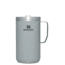 Stanley The Stay-Hot Camp Mug 24oz, Hammertone Silver, 24 oz/0.71 L, 10-11443-009