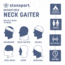 Stansport Neck Gaiter/Face Mask, One Size, Blue, 1400-50