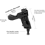 Stealth Rod Holders QR1 Rod Holder With No Base, Black, QR1-NB