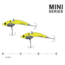 SteelShad Mini, 2 Pack, 1/4 Oz, Yellow Shad, SSL-10079