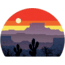 Sticker Art Desert Layers Sticker