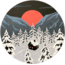 Sticker Art Winter Cottage Stikers, WINTER COTTAGE