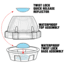 STKR Concepts ILLUMiDOME- Mini Waterproof Lantern, Red, 00245, EDEMO1