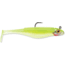 Storm 360GT Searchbait Shad, Sinking, 3-1/2", 1/4oz, #2/0 Hk, 1 Rigged Two Bodies, Chartreuse Ice, SBD35CI-14J