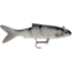 Storm Live Kickin' Minnow Segmented Swimbait, 4in, 7/16oz, Sinking, Black Silver Minnow, LKM04BKS