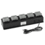 Streamlight 5-Unit Bank Charger, 120V AC, USB HAZ-LO Headlamp, Black, 61469