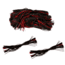 Strike King 50 Pack Bulk Skirts,Black Red 50-19