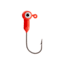 Strike King Mr. Crappie Sausage Head Jig Head, 25 Pack, Flo Red, 1/16oz, MRCSH25P116-578