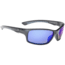 Strike King Plus Hudson Sunglasses, Matte Black Frame, Multi Layer White Blue Mirror, Gray Base Lens, SG-SKP36
