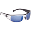 Strike King S11 Optics Okeechobee Sunglasses, Shiny White Black Two Tone Frame, Multi Layer White Blue Mirror, Gray Base Lens, SG-S11533