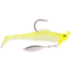 Strike King Speckled Trout Magic Fishing Lure, Prerigged Soft Plastic Saltwater Swimbait, Chartreuse Glow Chartreuse Head, 1/4oz, STM14-863, STM14-863