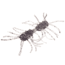 Strike King Sexy Bug Softbait, 6 pack, 2in, Smoke Purple Black Flake, 12-36353