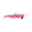 Strike King Tidal Shrimp Fishing Lure, Pre-rigged Soft Plastic Shrimp Bait, Durable Mesh Tail, 2/0 Single Hook, 3 1/2in, 1/4oz, Flamingo Swirl, PRSSW3-346