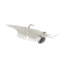 Strike King Tidal Shrimp Fishing Lure, Pre-rigged Soft Plastic Shrimp Bait, Durable Mesh Tail, 2/0 Single Hook, 3 1/2in, 1/4oz, Nite Glow, PRSSW3-694