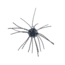 Strike King Tumbleweed Floating Softbait, 4 pack, 3in, Black/Blue, 12-36248