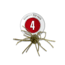 Strike King Tumbleweed Floating Softbait, 4 pack, 3in, Watermelon Red Flake, 12-36251