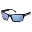 SunCloud Legend Sunglasses with Matte Black Frames, Blue Mirror Lenses