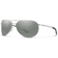 Smith Serpico Slim 2 Sunglasses, Silver Frame, ChromaPop Polarized Platinum Mirror Lens, SS2CPGYMSV