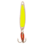 Swedish Pimple Jigging Lure, 1/4oz, 1-3/4 in, Fluorescent Yellow/Nickel, 4FYN