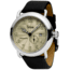 Szanto Automatic Officer Watches, Ivory Dial, Black Strap, Steel, One Size, SZ 6305E
