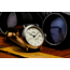 Szanto Automatic Officer Watches, Ivory Dial, Black Strap, Steel, One Size, SZ 6305E