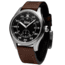 Szanto Heritage Aviator Watches, Black Dial, Brown Strap, Steel, One Size, SZ 2754