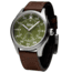 Szanto Heritage Aviator Watches, Green Dial, Brown Strap, Steel, One Size, SZ 2755