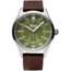 Szanto Heritage Aviator Watches, Green Dial, Brown Strap, Steel, One Size, SZ 2755