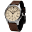 Szanto Heritage Aviator Watches, Ivory Dial, Brown Strap, Steel, One Size, SZ 2752