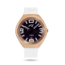 Szanto Icon Frank Stephenson Cosmos Watches, Blue Dial, White Strap, Rose Gold, One Size, IC-FS-9005