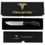 Takumitak Exit Point Fixed Blade Knife, 5.5in, D2, Drop Point, G10 Handle, Silver, TKF211SL