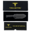 Takumitak Fulcrum Fixed Blade Knife, 4.5in, D2, Tanto, G10 Handle, Black, TKF201BK