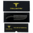 Takumitak Hunter Fixed Blade Knife, 4.5in, D2, Straight Back, G10 Handle, Black, TKF207BK