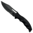 Takumitak Obsidian Fixed Blade Knife, 4.25 in Blade , 3cr13, Black, TKF317