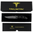 Takumitak Unhinged Fixed Blade Knife, 5in, D2, Drop Point Recurve, G10 Handle, Black Stonewash, TKF209SW