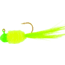 Team Crappie Slab Caller Jig, 1/32 oz, Chartreuse/Lime Parrot Head, 3/Pack, SD1D-711