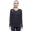 Tentree Aster Long Sleeve Henley, Womens, Meteorite, Extra Small, FA18-WLAST-BLK-XS