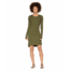 Tentree Azolla Waffle Knit Dress, Womens, Olive Night, Small, FA18-WDAZO-GRN-S