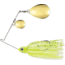 Terminator Pro Series Spinnerbait, Colorado/Colorado Blades, Gold/Gold Blade Finish, Dirty Chartreuse Shad, 3/8oz, PSS38CC115GG