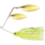 Terminator Pro Series Spinnerbait, Willow/Willow Blades, Gold/Gold Blade Finish, Dirty Chartreuse Shad, 1/2oz, PSS12WW115GG