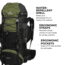 TETON Sports Scout 55L Backpack, Olive, 2104SCOL