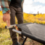 TETON Sports Universal XL Camp Cot with Pivot Arm, Black, Extra Large, 1082A