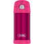 Thermos FUNtainer Stainless Steel Insulated Pink Water Bottle w/Straw - 12oz 79456