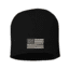 Thin Silver Line Embroidered Knit Cap - Mens, Black, BEANIE-8IN-TSL-BLACK