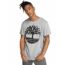 Timberland Short Sleeve Seasonal Logo Tee - Mens, Medium Grey Heather Tree, Large, TB0A1N8YK65-MDM GRHTR-L